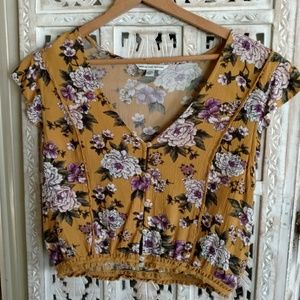 American Eagle floral crop top